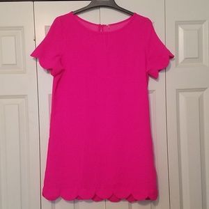 Mittoshop Pink Scallop Shift Dress